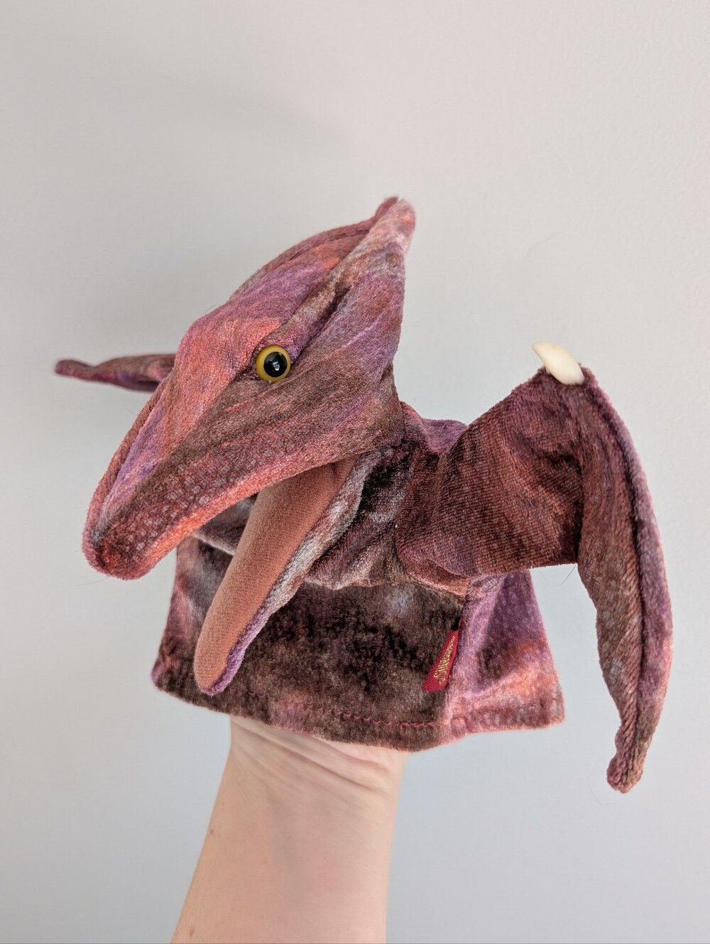Folkmanis Little Pteranodon, Small Plush Velvet Dinosaur Stage Hand Puppet